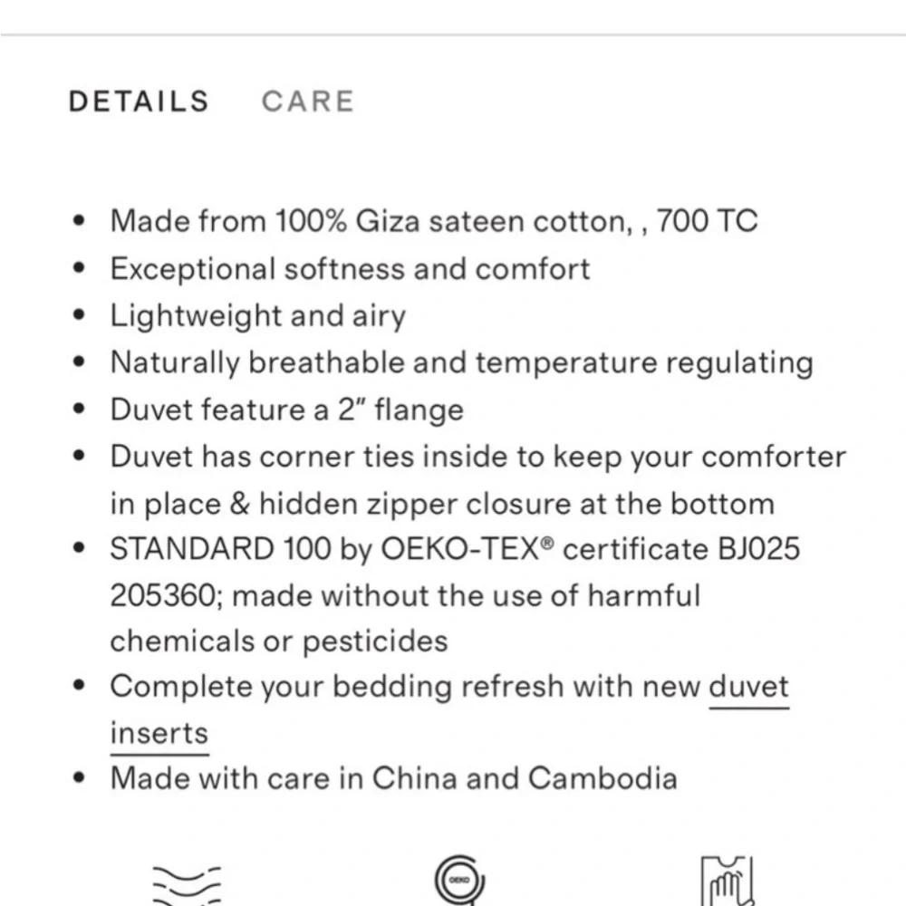 Quince Signature Giza Cotton Sateen Duvet Only King/Cal King New